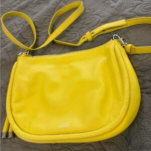Vince Camuto Sunny Yellow Leather Crossbody Bag